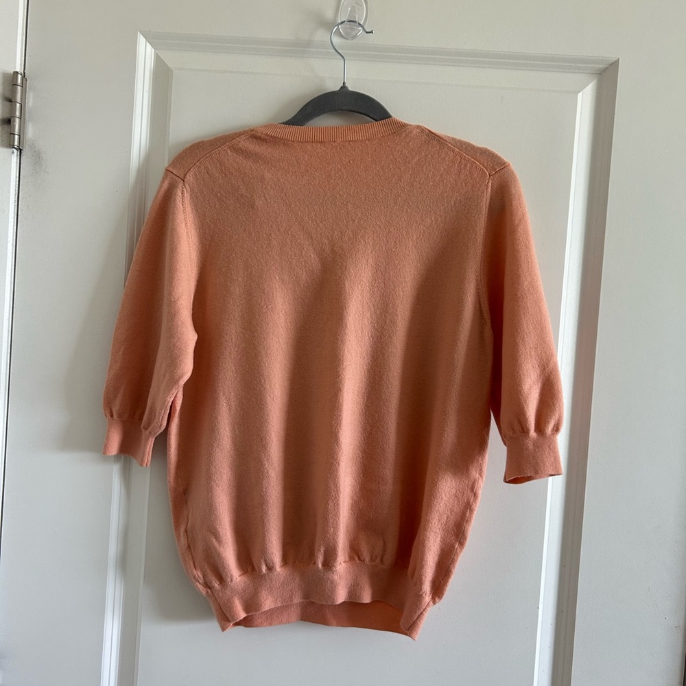 Louis Vuitton Soft Peach Short-Sleeve Crew Neck Sweater - Picture 7 of 11